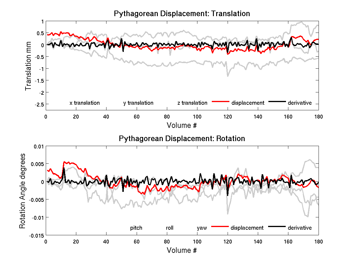Head movement output plot